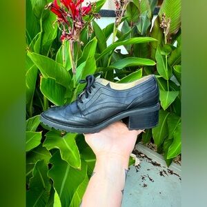 Michael Kors Vintage Black Edison wingtip brogue size 8 - Good Condition